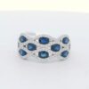 Ladies 14k White Gold Sapphire & Diamond Ring (2.18 cttw.) AK-W2371