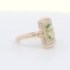 14K YG Emerald Cut Peridot & Diamond Ring (.84 cttw.)