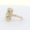 14K YG Emerald Cut Peridot & Diamond Ring (.84 cttw.)