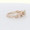14K YG Floral Engagement Ring w/ Pear Shaped Center Diamond