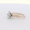 14K YG Floral Engagement Ring w/ Marquise Center Diamond