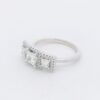 14K WG Past, Present, & Future Princess Cut Diamond Engagement Ring w/ Halos (1.22 cttw.)