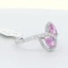 14K WG Pear Shaped Pink Sapphire & Diamond Ring (1.42 cttw.)