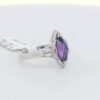 14K WG Amethyst Cocktail Ring w/ Diamond Accents (1.06 tw.)