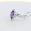 14K WG Amethyst Cocktail Ring w/ Diamond Accents (1.06 tw.)