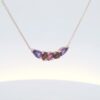 14K Rose Gold Necklace w/ Pear-Shaped Amethysts, Garnets, and Pink Tourmaline (2.19 tw.)