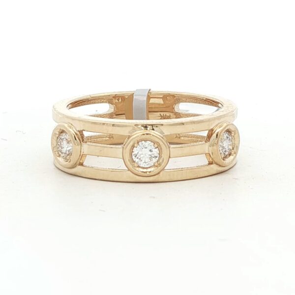 14K YG Past, Present, & Future Diamond Ring (.27 tw.)