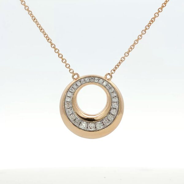 14K YG Diamond Circle Necklace (.33 cttw.)