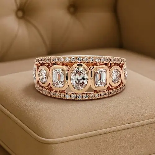 Ladies 14k Yellow Gold Mixed Shape Diamond Ring (1.61 cttw.)