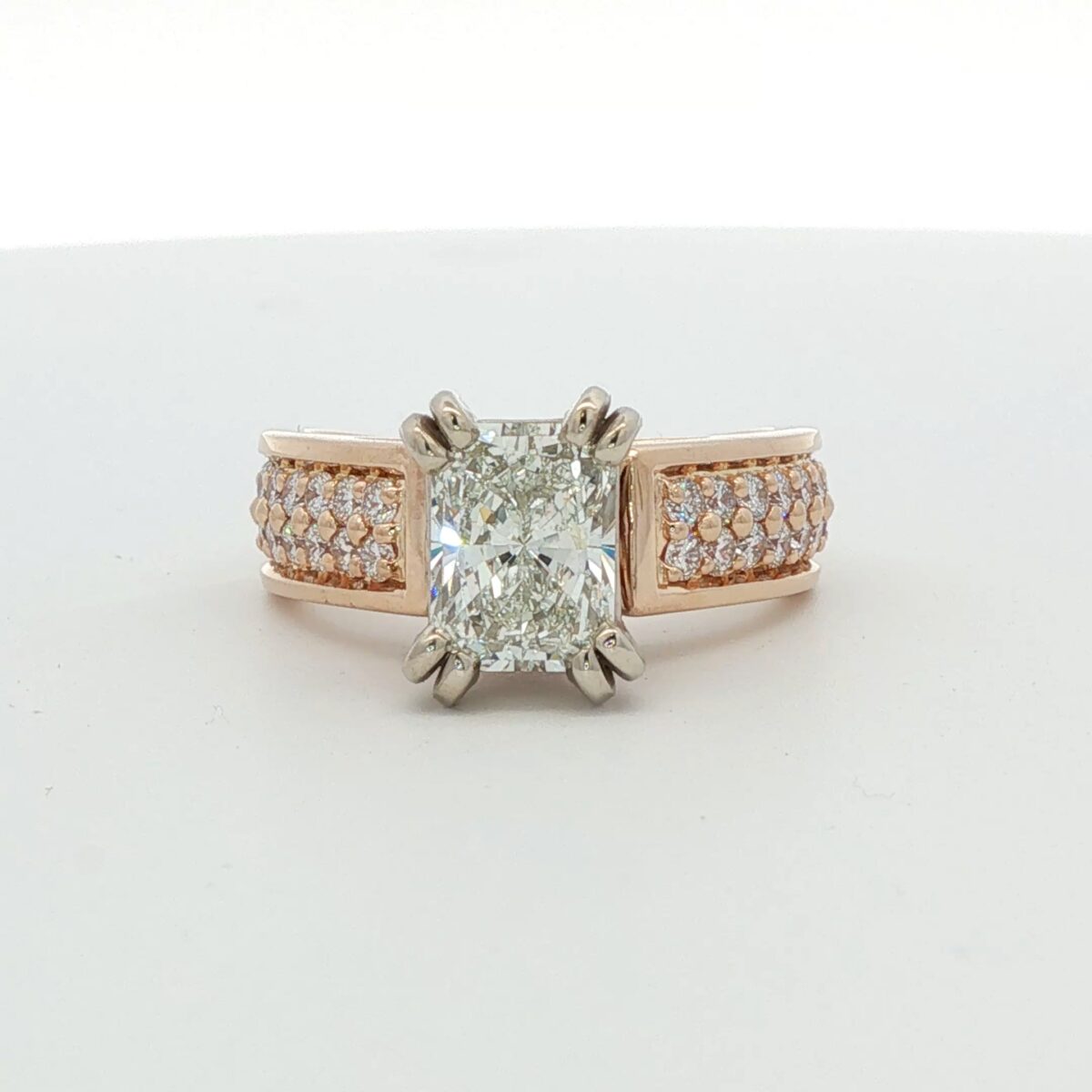 14K YG Radiant Diamond Engagement Ring (2.71 cttw.)