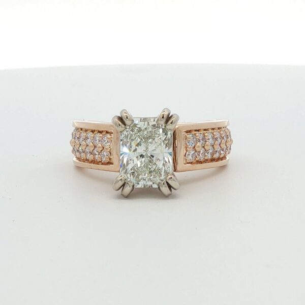 14K YG Radiant Diamond Engagement Ring (2.71 cttw.)