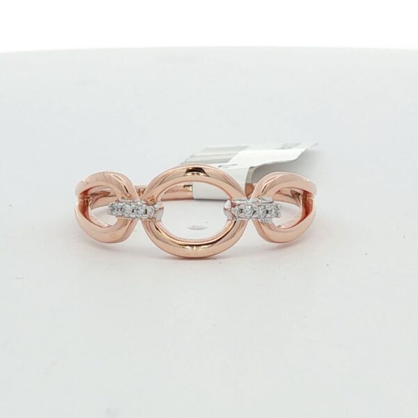 14K RG Linked Diamond Ring (.03 cttw.)