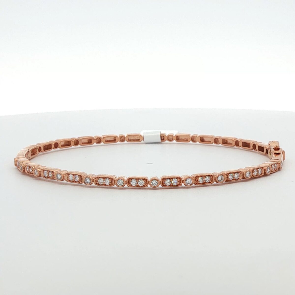 14K RG Diamond Bangle Bracelet (.38 tw.)