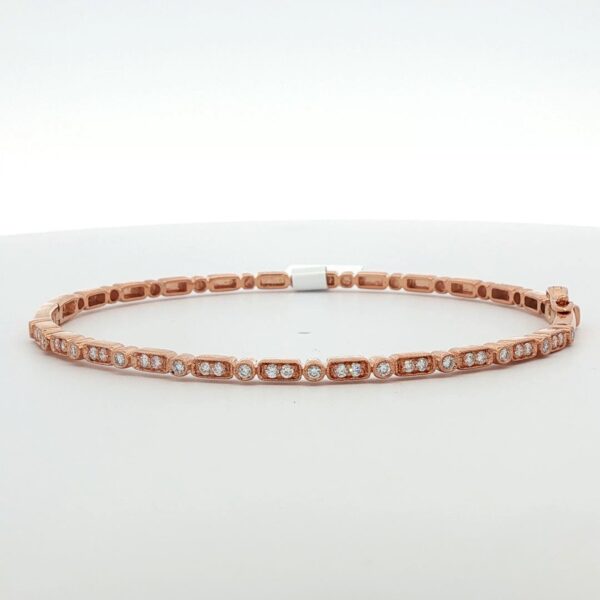 14K RG Diamond Bangle Bracelet (.38 tw.)
