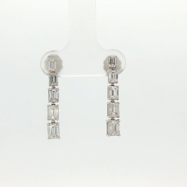 14K WG Em Cut Dangle Earrings (1.90 cttw.)