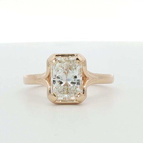 14K YG Radiant Diamond Solitaire (2.02 ct. H-SI1)