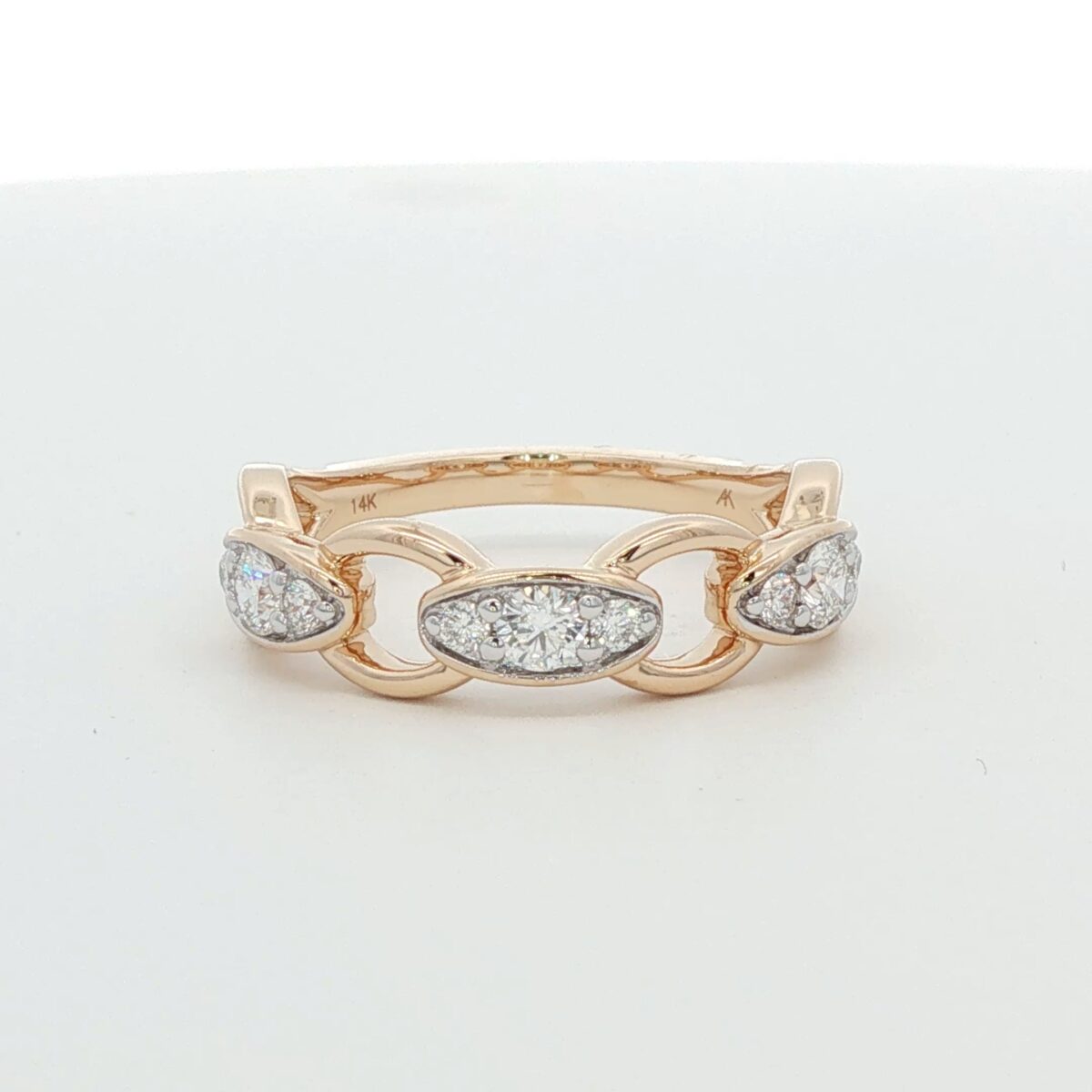 14K YG Chain Link Diamond Ring (.40. cttw.)